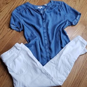 Levi's chambray blouse sz M